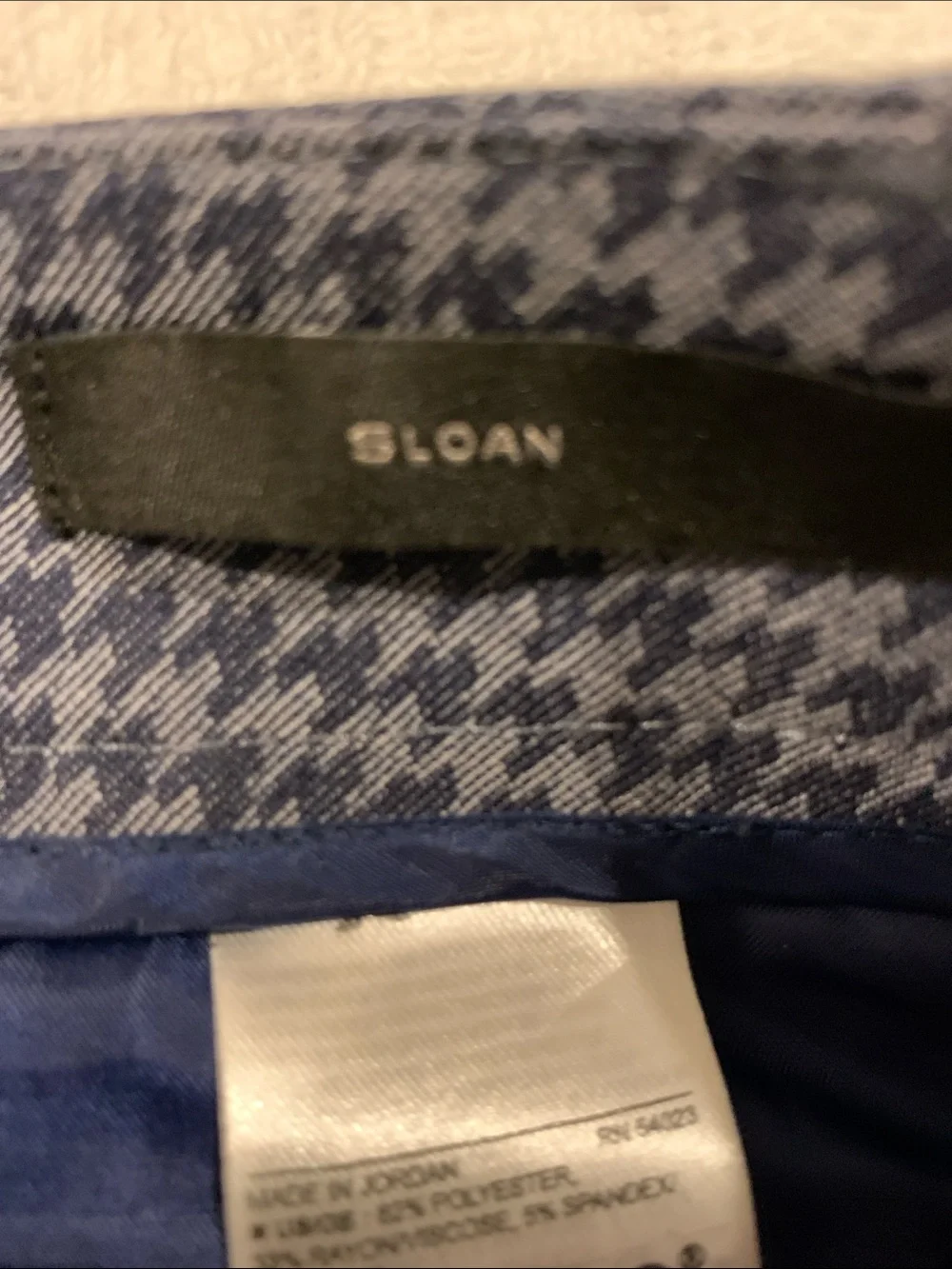 Banana Republic Sloan Navy Houndstooth Slim Dress Pants​